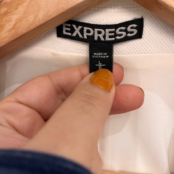 Express beige oversize jacket size large - Picture 2 of 9
